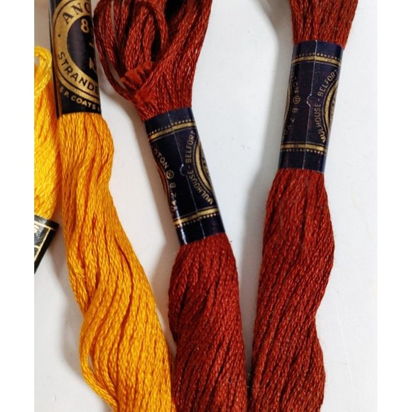 DMC and Anchor Mixed Lot of 29 Embroidery Cotton Floss Orange Yellow - Picture 5 of 7